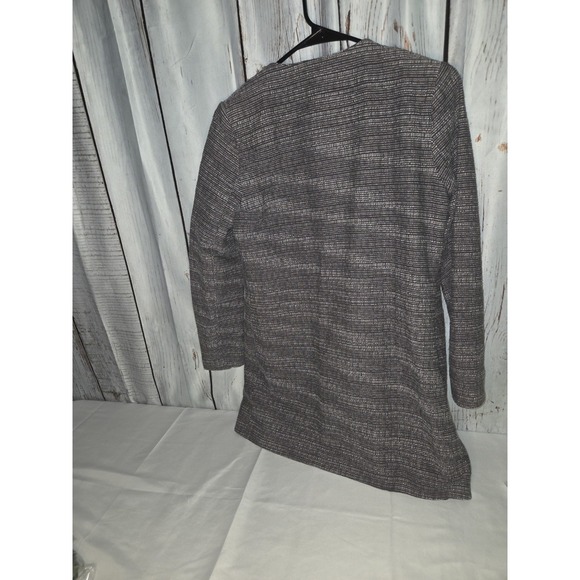 Willi Smith Women's Small Cardigan Open Front‎ Heavy Black Coat Jacket - Picture 4 of 5